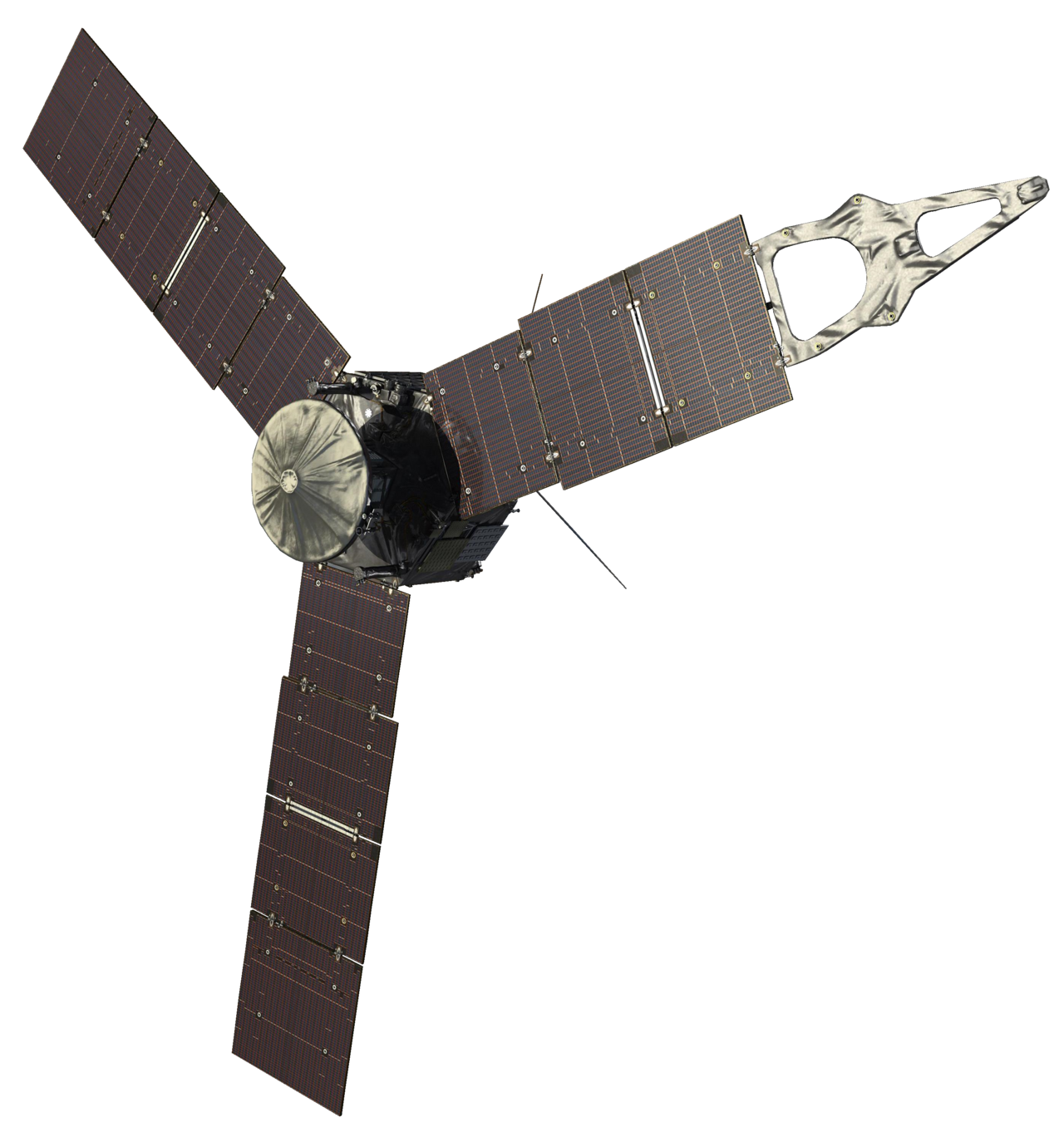 An artist's rendition of the Juno spacecraft